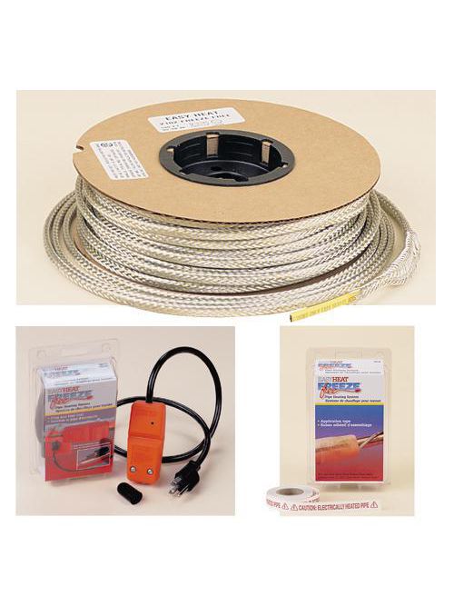 Product image for EasyHeat NPRO100 Freeze Free™ Pro Pack Pipe Freeze Protection Kit, 100ft Reel, (6) 10803, (1) HCA