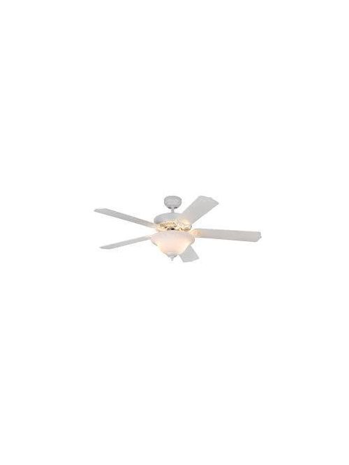 Product image for Murray Feiss Lighting 5HM52RZWD Homeowner Max Plus Rubberized White Finish 52 Inch Ceiling Fan with Frosted/White Painted Glass