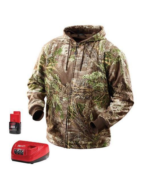 Product image for MILW 2385-L M12 CORDLESS REALTREE MAX 1 CAMO HEATED HOODIE KIT L