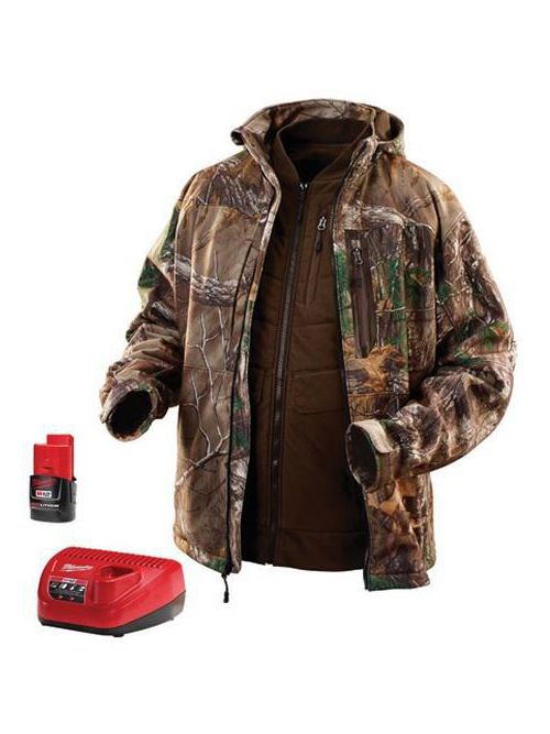 Product image for MILW 2387-S M12 CORDLESS REALTREE XTRA CAMO 3 IN 1 HEATED JACKET KIT S