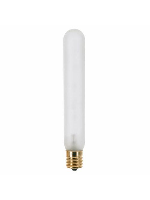 Product image for Satco S3712 40 Watt T6 1/2 Incandescent; Frost; 1500 Average rated hours; 340 Lumens; Intermediate base; 130 Volt; Carded