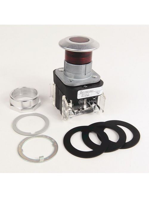 Allen-Bradley 800T-FXQ24XA1 30.5 mm 24 VAC/VDC 1NO 1NCLB Incandescent Push-Pull Mushroom Illuminated Push Button Allen-Bradley 800T-FXQ24XA1 30.5 mm 24 VAC/VDC 1NO 1NCLB Incandescent Push-Pull Mushroom Illuminated Push Button