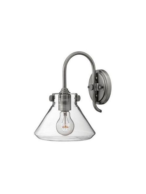 Product image for Congress 1 Light Small Retro Glass Wall Sconce - Antique Nickel