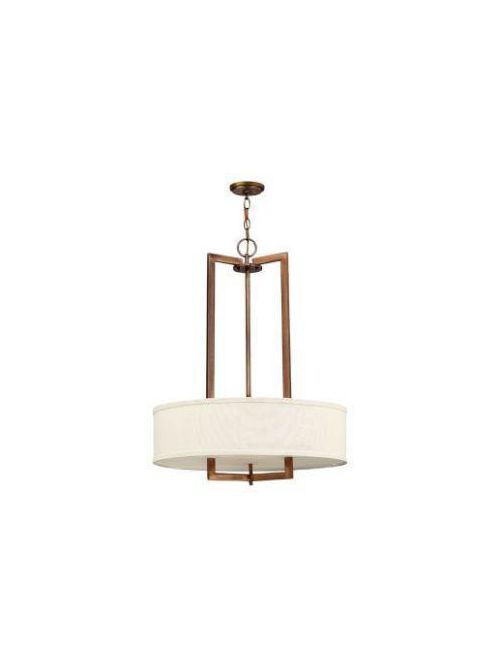 Product image for Hampton 3 Light Medium Drum Chandelier - Brushed Bronze