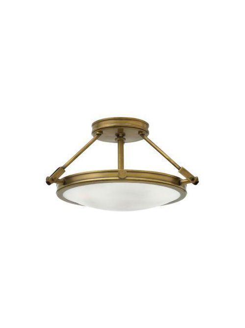 Product image for Collier 3 Light Small Semi-Flush Mount - Heritage Brass