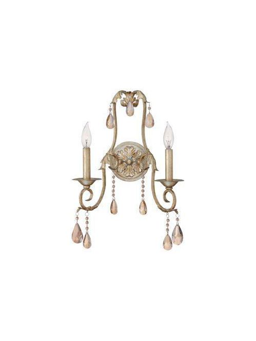 Product image for Carlton 2 Light Wall Sconce - Silver Leaf