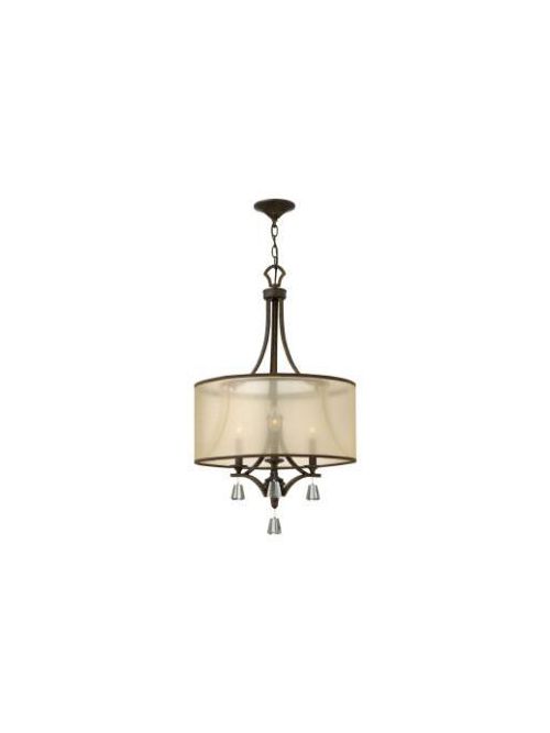 Product image for Mime 3 Light Small Drum Chandelier - French Bronze