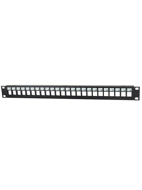 Product image for Hubbell Wiring Devices UDXA24 24-Port Unloaded Angled UDX Jack Patch Panel