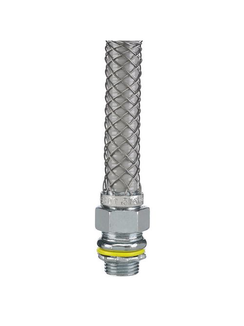 Hubbell Wiring Devices 074093404 1 Inch Non-Insulated Liquidtight Conduit Strain Relief Straight Male Connector with Mesh Hubbell Wiring Devices 074093404 1 Inch Non-Insulated Liquidtight Conduit Strain Relief Straight Male Connector with Mesh