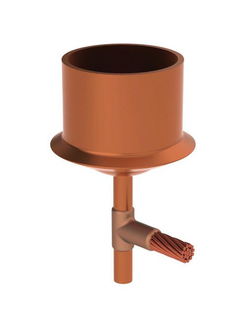 Product image for Erico RAC2G Cable to Ground Receptacle or Ground Plate, RA (To Grounding Receptacle), B165, 2/0 Concentric
