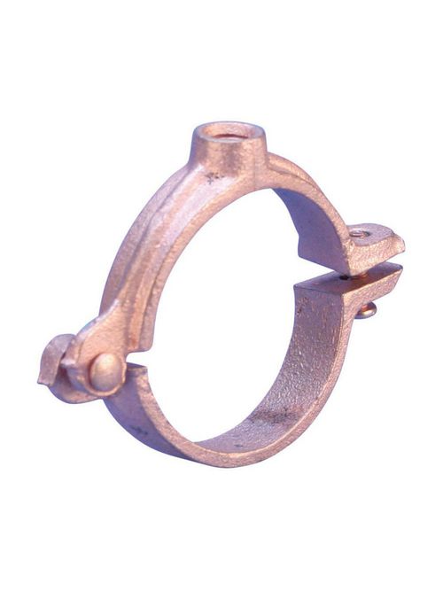 Product image for Caddy 4560100CP 456 Malleable Split Ring Hanger for Copper Tube, 1" Copper Tube, 1 1/8" OD, 3/8" Rod