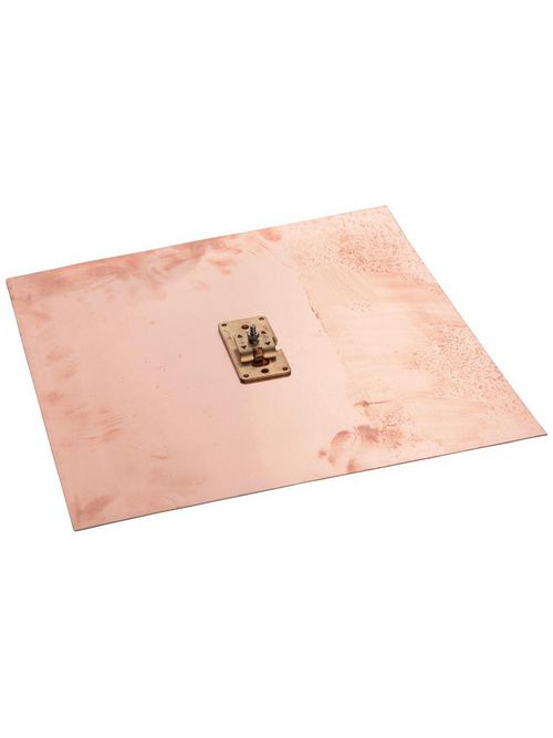 Product image for Erico LPC754 Copper Ground Plate with 1 Cable Attachment, 18" x 18"