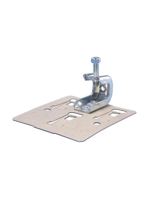 Product image for Caddy SBT18BC200 SBT-BC200 Multiple Conduit Mounting Plate with Beam Clamp, 1/8"-5/8" Flange