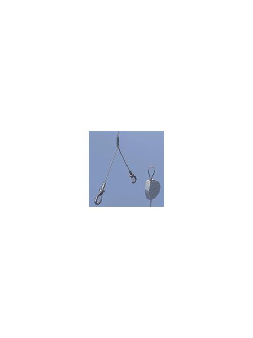 Product image for Erico SLD2YH500L2TP Consists of an eyelet connecting to two separate hooks with a safety latch.