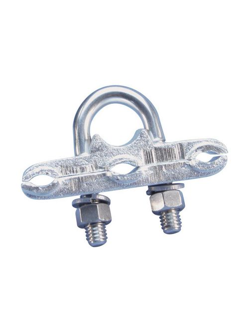 Product image for Erico GC065TH Ground Rod Clamp, U-Bolt, Three Conductors, 5/8" 3/4" dia, 2/0 Solid-250 kcmil Stranded, 70 mm² Stranded-120 mm² Stranded