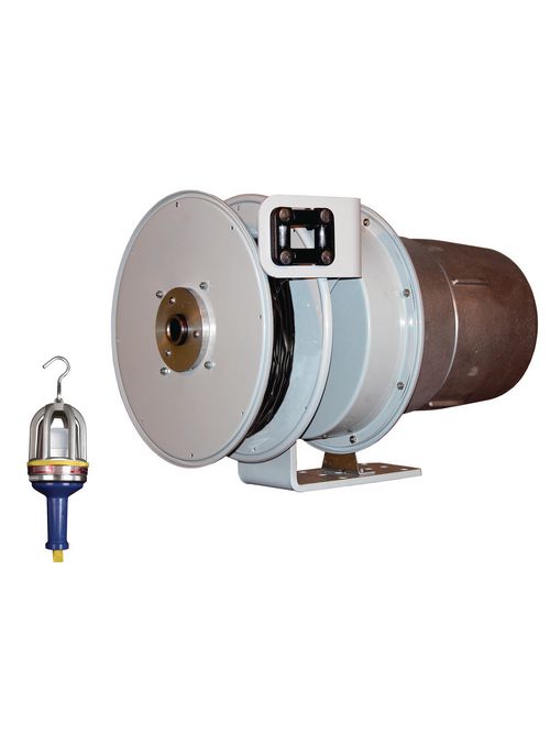 Product image for Ericson Manufacturing Company 8143-40-XPI #14/3 AWG SOW Cord Reel with 2600 Handlamp