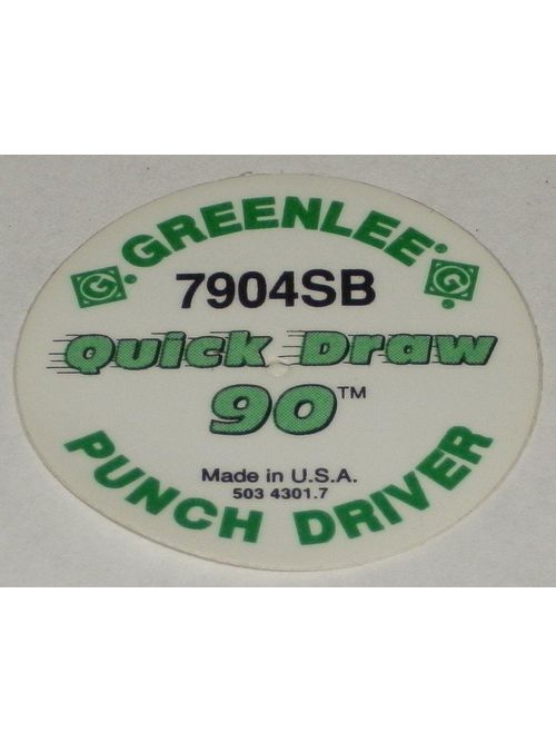 Product image for Greenlee 34301 Hydraulic Punch Driver Identification Decal