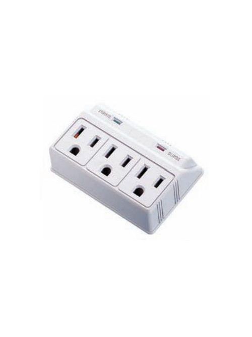 Product image for Hubbell HBL3PI750Device surge protective 3-outlet Plug-in SPD 13.5kA white