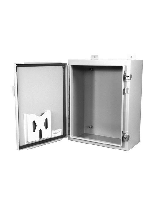 Product image for Milbank M12S161206 16x6x12 Hinge Cover Type 12 Steel No Knockouts ANSI 61 Gray