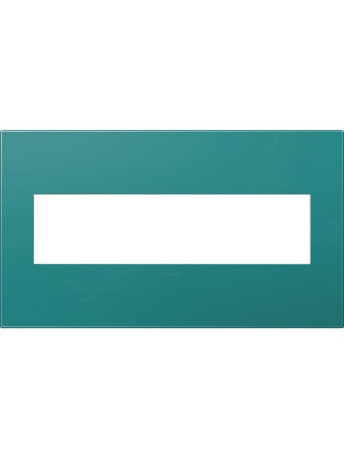 Product image for Pass & Seymour AWP4G-TB4 4-Gang 2-Module Wall Plate - Turquoise Blue