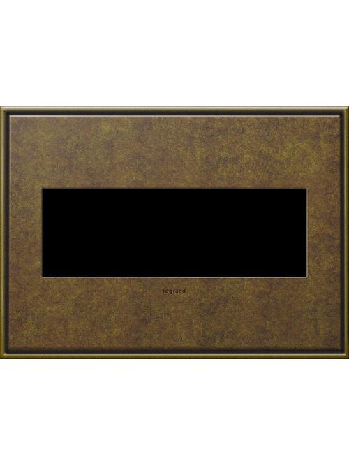 Product image for Pass & Seymour AWC3G-AB4 3-Gang 2-Module Wall Plate - Aged Brass