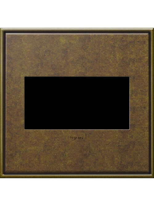 Product image for Pass & Seymour AWC2G-AB4 2-Gang 2-Module Wall Plate - Aged Brass
