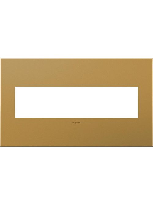 Product image for Pass & Seymour AWC4G-SB4 4-Gang 2-Module Wall Plate - Satin Bronze