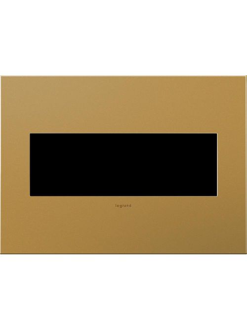 Product image for Pass & Seymour AWC3G-SB4 3-Gang 2-Module Wall Plate - Satin Bronze