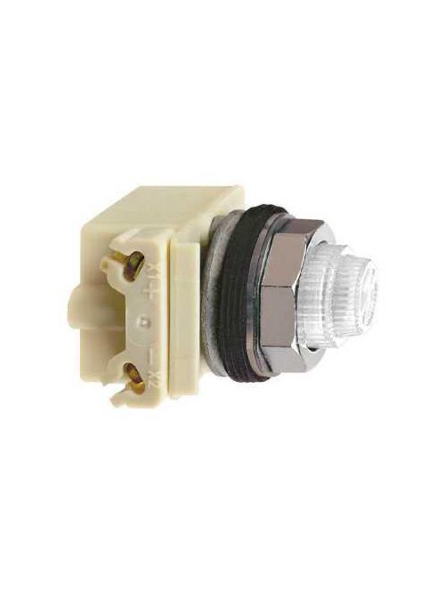 Product image for Square D 9001KP38W31 30 mm 120 VAC/VDC White Lens Metal Bezel Standard Round Pilot Light