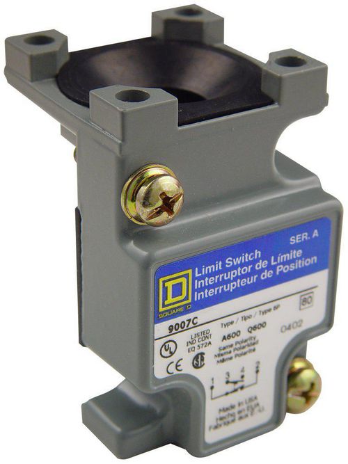 Product image for Square D 9007CO52B2 600 Volt 10 Amp 1NO 1NC Plug-In Heavy Duty Limit Switch