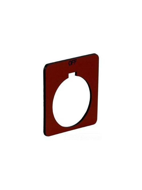 Product image for Square D 9001KN104RP 2.25 Inch Plastic Black Off Square Push Button Standard Legend Plate