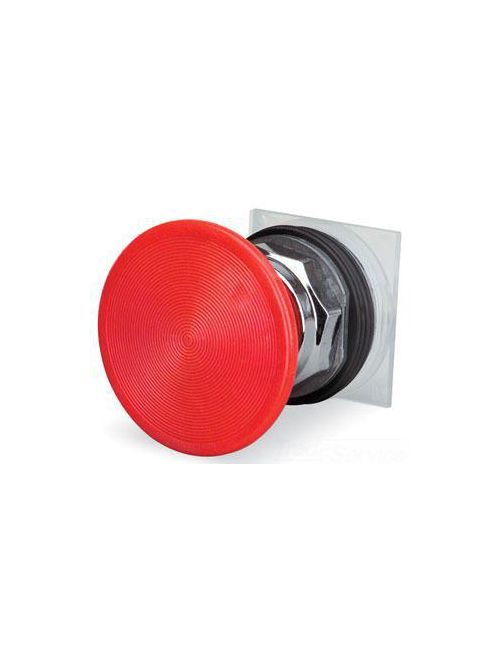 Product image for Square D 9001KR25S 30 mm Orange Body Metal Bezel Momentary Mushroom Round Non-Illuminated Push Button Operator