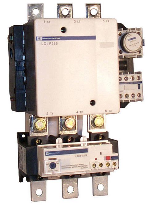 Product image for Square D LC1F265M7 600 VAC 265 Amp 3-Pole 1NO Panel Mount Full Voltage Non-Reversing IEC Contactor