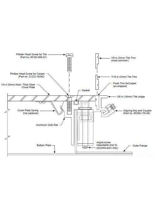 Product image for Square D 4510280801 Trench Duct Tile Fillister Head Screw