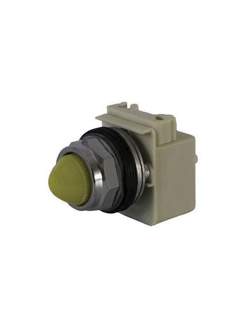 Product image for Square D 9001KP35Y6 30 mm 24/28 VAC/VDC Yellow Lens Metal Bezel Standard Round Pilot Light