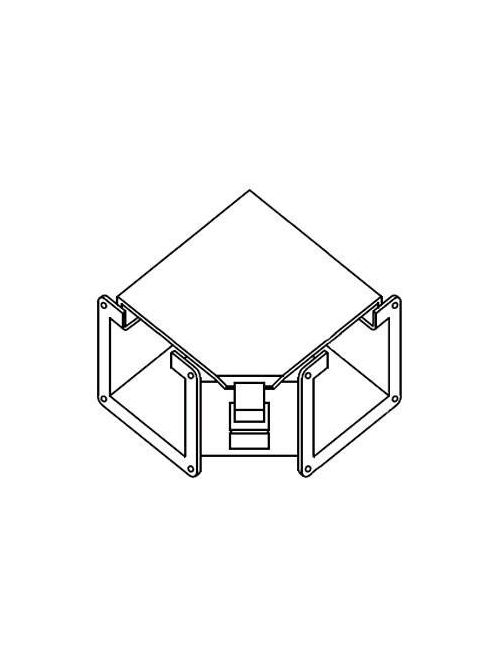 Product image for Square D LJB490LT 4 x 4 Inch NEMA 12 14 Gauge Steel 90 Degrees Top Opening Lay-In Wireway