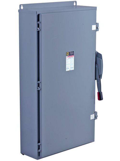 Product image for Square D H226NAWK 240 VAC 600 Amp 2-Pole Class H/R Fusible Heavy Duty Safety Switch