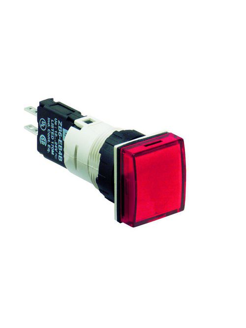 Product image for Square D XB6CV4BB 16 mm 240 VAC 1.5 mA Red Square Pilot Light