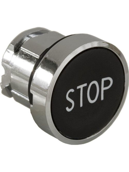 Product image for Square D ZB4BA234 22 mm Black/White Round Flush Non-Illuminated Push Button Operator
