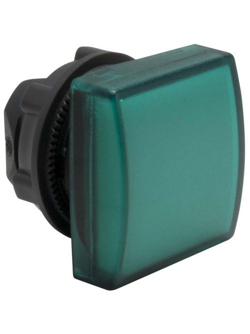 Product image for Square D ZB5CV033 22 mm Green Square Pilot Light Head