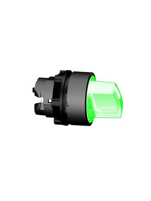 Product image for Square D ZB5AK1833 22 mm 3-Position Green Maintained/Maintained/Momentary Lever Illuminated Selector Switch Operator
