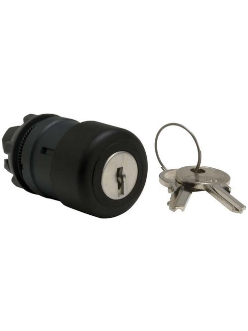 Product image for Square D ZB5AS72 22 mm Black Key Release Maintained Push Button Mushroom Head