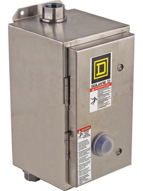 Product image for Square D 8536SDW16V03 220/240 VAC 45 Amp 7.5 Hp 2-Pole NEMA 4/4X Full Voltage Non-Reversing Magnetic Starter