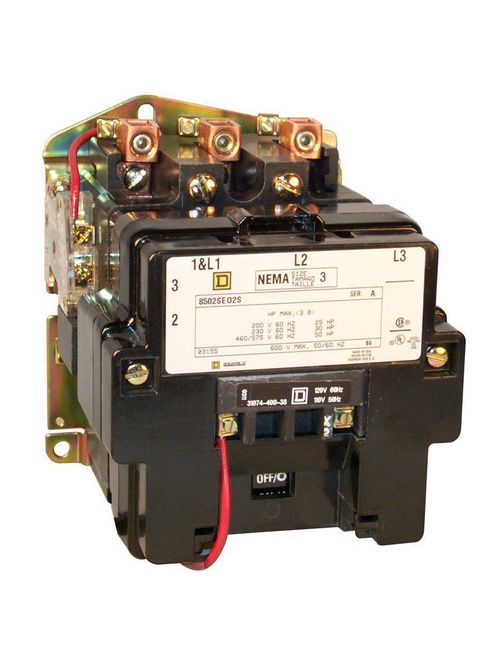 Product image for SQD 8502SEO1V08 CONTACTOR 600VAC 90