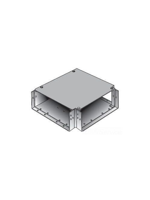Product image for Square D RWT18TES 18 Inch Gray Electrodeposition Painted 14 Gauge Steel Wall Duct Tee with Surface Cover