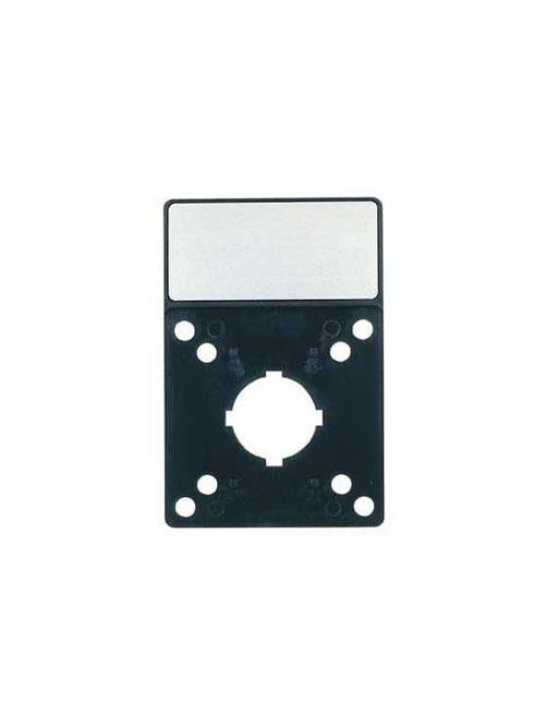 Product image for Square D KZ15 60 x 60 mm Black Silver Legend Holder with Blank Plate