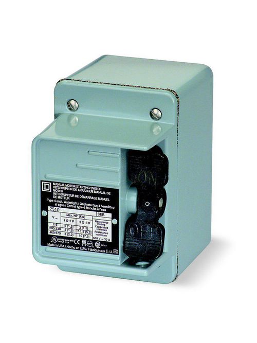 Product image for Square D 2510KW6CH 600 VAC 230 VDC 30 Amp 20 Hp 3-Pole NEMA 4 3-Phase Manual Switch