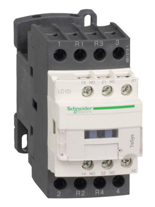 Product image for Square D LC1D258BD 600 VAC 25 Amp 4-Pole 1NO 1NC Screw Terminal Full Voltage Non-Reversing IEC Contactor