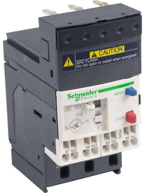 Product image for Square D LRD163 600 Volt 9 to 13 Amp 3-Pole Bi-Metallic Spring Terminal Thermal Overload Relay
