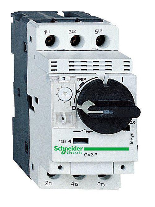 Product image for Square D GV2P02 3-Pole 600 VAC 0.25 Amp Manual Starter